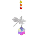 Crystal Wind Chimes Chandelier Rainbow Dragonfly Beads Hanging Decor (1) Newly