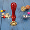 Retro Wax Sealing Stamp Wood Handle Grip Wedding Post Seal Stamping Decor(C
