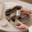 Women Cosmetic Bag Large Capacity Leather Cosmetic Organizer for Girls Travel