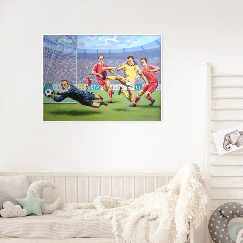 Football Sport Canvas Painted Oil Paint By Numbers Wall Art Modern Bedroom Decor