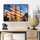5D DIY Full Round Drill Diamond Painting National Flag Twin Towers Mosaic Art