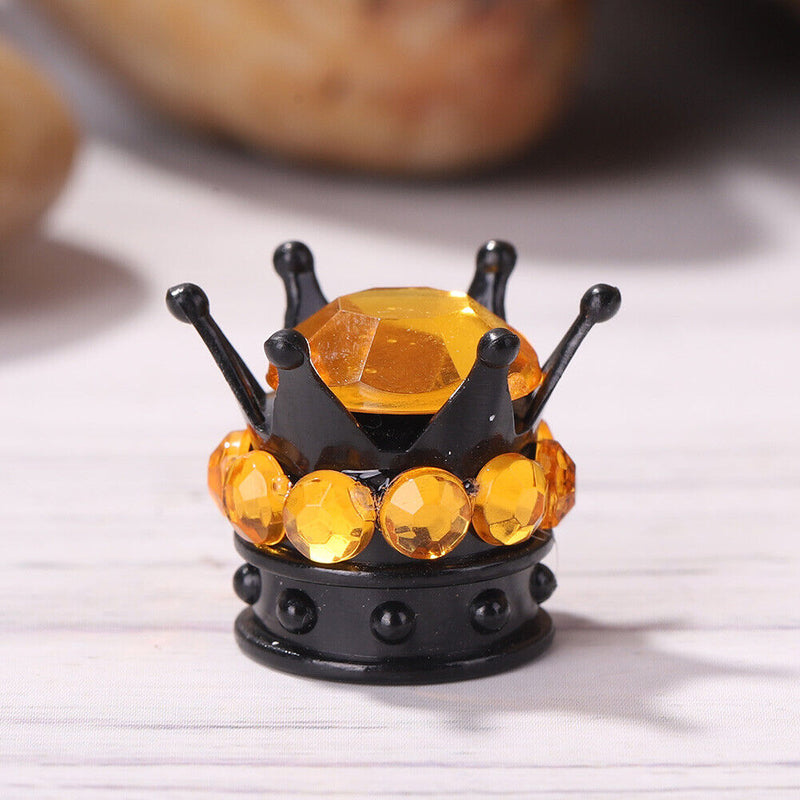 4pcs Car Styling Wheel Tire Valve Caps Black Crown Auto Tyre Stem Dust Air Co