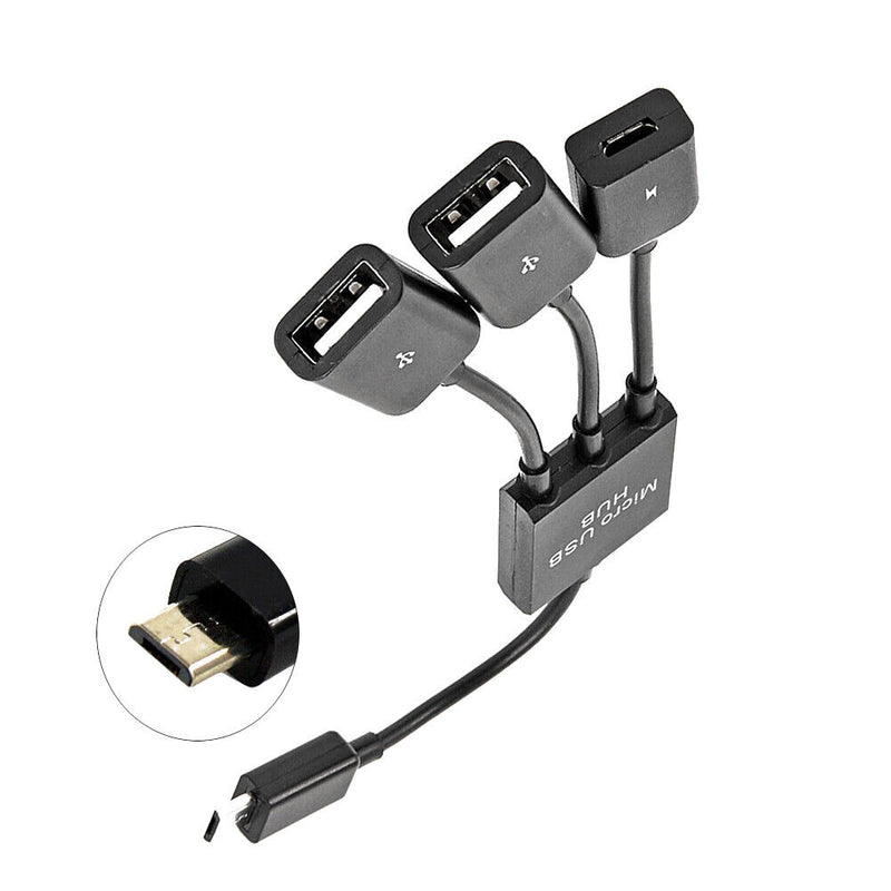 Digital Camera Flash Drive 3 In1 Converter Host Micro USB HUB OTG Cable Adapter