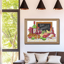 14CT Counted Partial Cross Stitch DIY Wine Fruit Hand Painting Living Room Decor