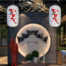 25cm Plum Blossom Lantern Lamp Chinese Long Shaped Cloth Lampion (B) Newly