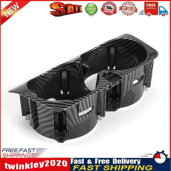 Car Center Console Water Cup Holder for Mercedes W205 (Black Carbon Fibre) Newly