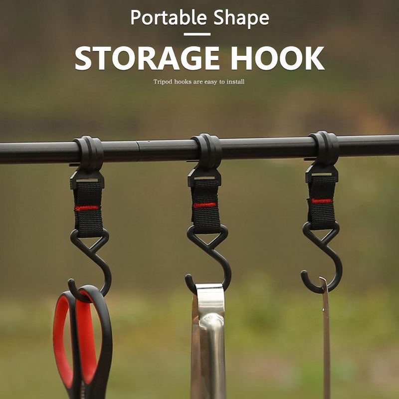Outdoor Camping Moveable Hook Hanging Storage Rack S-Shaped Hanger (5pcs)