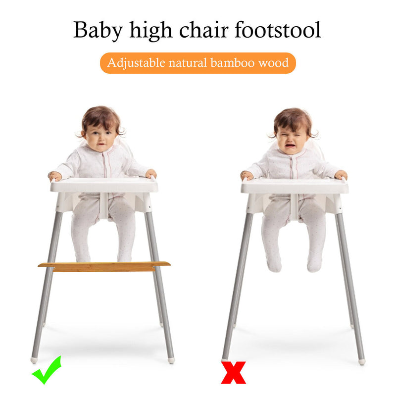 Baby Feeding Seat Foot Rest Adjustable Height Safe Foot Pedal with Rubber Ring