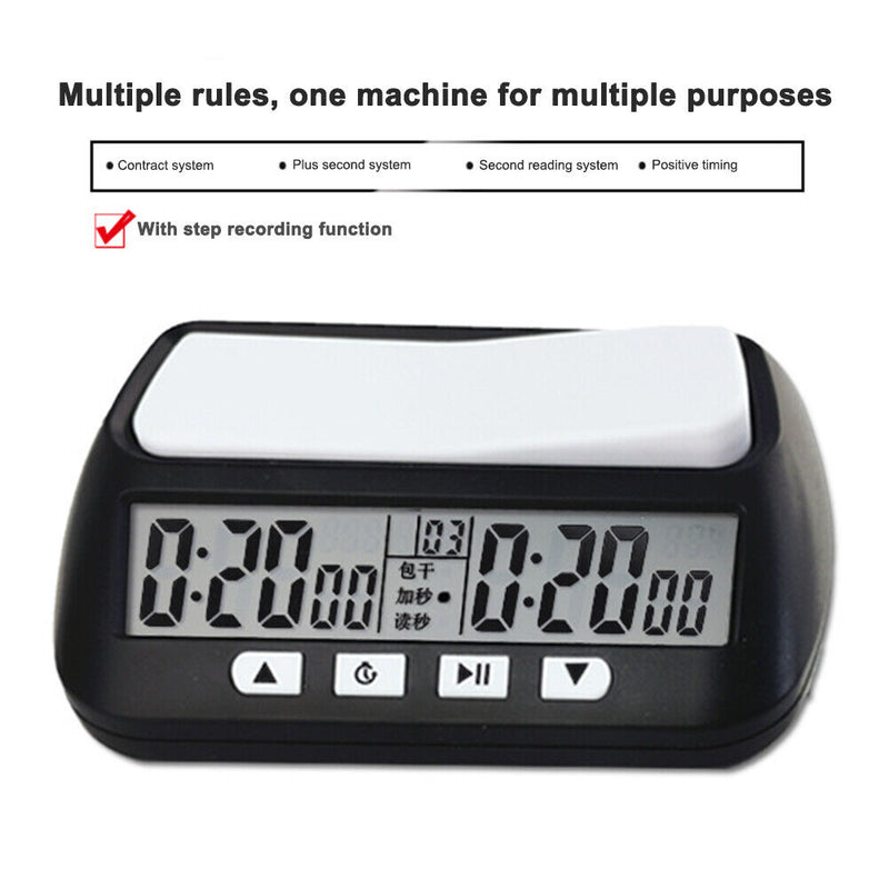 International Chess Clock Timer Digital Count Down Up Chess Game Stopwatch
