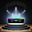 12V Aluminum RGB LED Light 6 Automatic Change 3-Pin Desktop Memory Cooling Clip