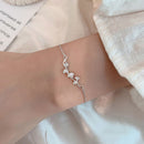Ginkgo Leaf Pendant Chain Bangle Adjustable Couple Bracelet Leaf Bracelet
