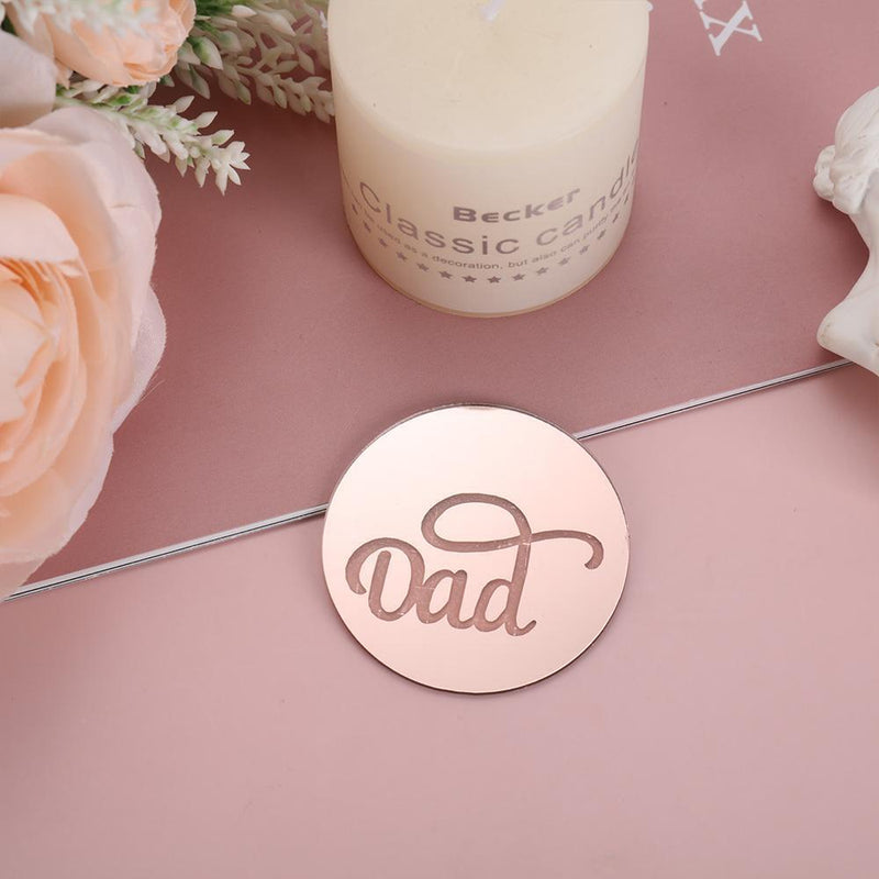 Dessert Happy Birthday Circle Cupcake Toppers Cake Decoration Dad Cake Topper
