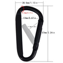 Climbing Camping Hiking Black Water Bottle Hooks D Carabiner Snap Clip Keychain