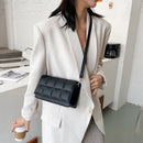 Casual Lattice PU Square Commuter Envelope Bag Women Flap Solid Crossbody Purse