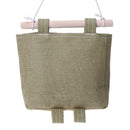 One Layer Pocket Canvas Storage Bag Back Door Wall Hanging Bag(Green)
