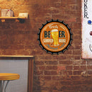 Rust Free Metal Tin Sign Beer Bottle Cap Beer Plate for Pub Bar Art Drawing