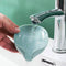 Leaf Shape Soap Box Drain Stand Suction Cup Punch-free Holder (Short Green)