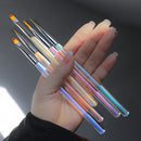 Nail Brush Manicure Gel Brush Transparent Aurora Macaron for Nail Art (C)