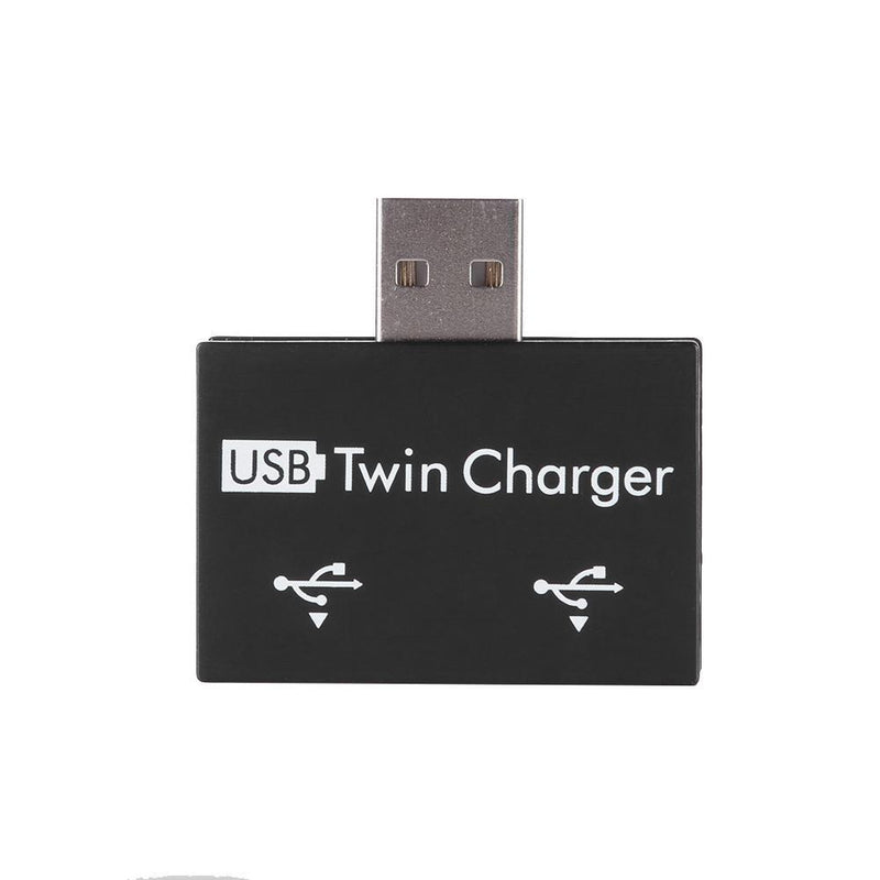 Hillrong USB 2.0 Male to Dual Female Charger Dual 2 Port USB DC 5V Charging