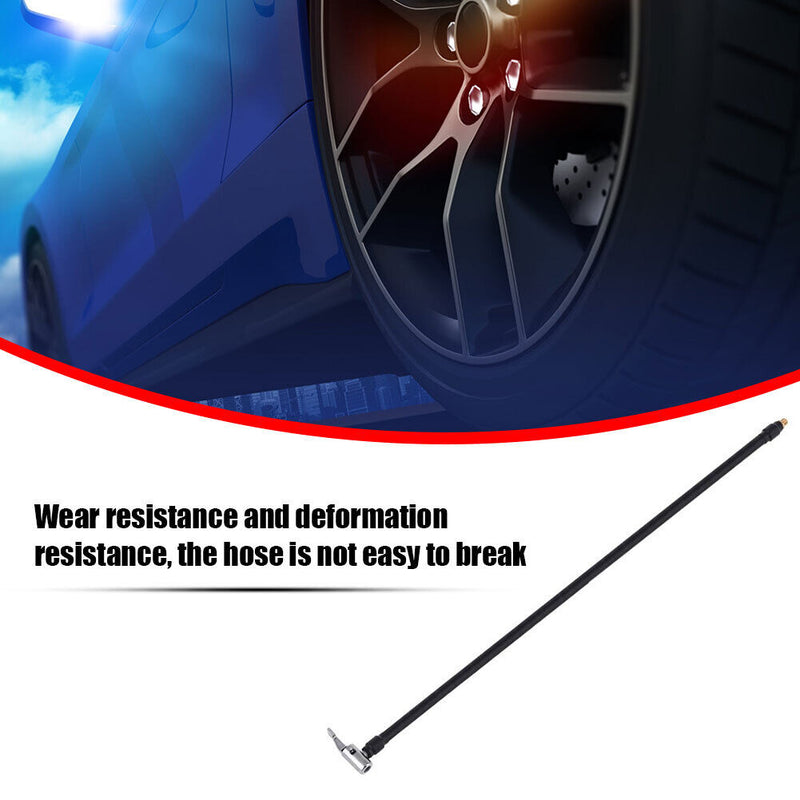 Lock-on Tire Chuck with Hose Car Bike Tire Inflator Hose Adapter (60cm) Newly