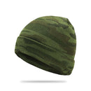 Casual Green Bonnet Hip-hop Camouflage Knitted Beanie Hat Warm Winter Cap