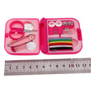 Sewing Kits Box Mini Needle Threads Buttons Scissor Thimble Portable Home