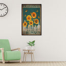 11CT Full Embroidery Sunflower Cotton Print Cross Stitch Kits Home Decoration