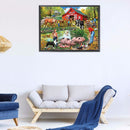 DIY Diamond Painting Kits Rural Farm Full Round Drill Wall Home Decoration Gi