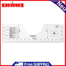 Ruler with Size Chart Craft Alignment Tool Guiding T-Shirt Cutting Sewing Ruler