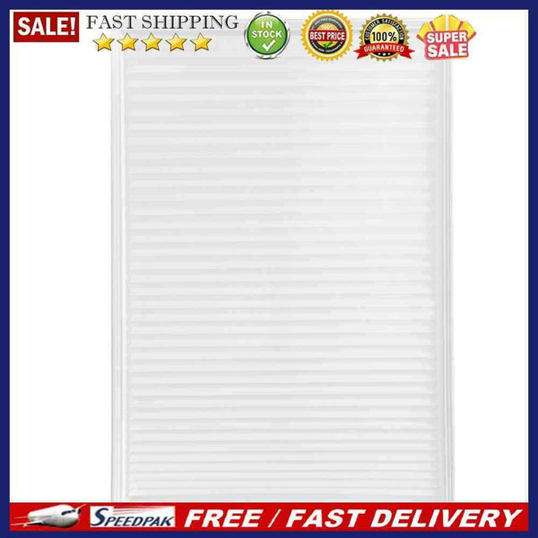 Self-Adhesive Pleated Blinds Half Blackout Window Curtains (White 90X180cm)