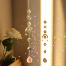 #A Wind Chime Color Crystal Catcher Hanging Ornaments Moon Diamond Prisms Pendan