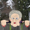 Garden Illustration Fence Decoration Wood Old Man/Lady Yard Art Sign (B) Newly