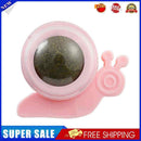 Cat Catnip Rotating Ball Cleaning Teeth Molar Interactive Pet Toys (Pink)