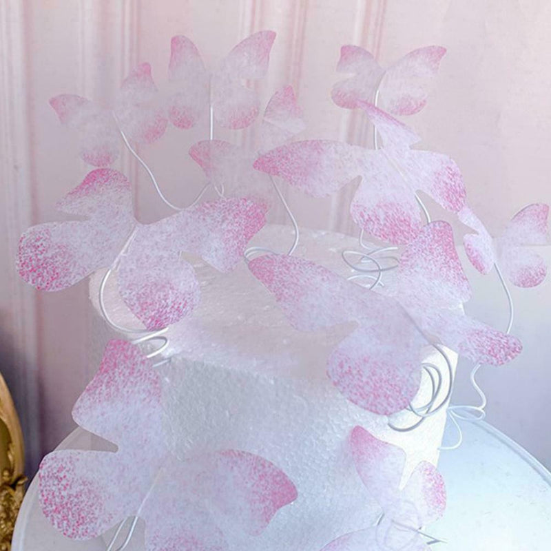 6PCS Butterflies Beautiful Elegant Insert Cards Birthday Cake Prop U A S5R8