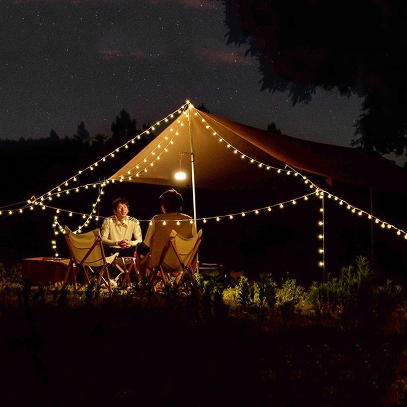 LED String Light Camping Tent Outdoor Bulb Waterproof Party Yard Decor (D)
