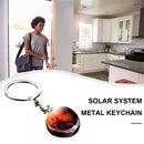 Solar System Metal Pendant Galaxy Earth Mars Glass Moon Keychain (Mars) Newly