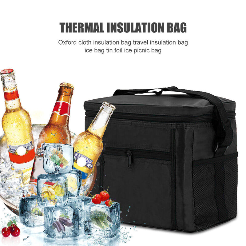 Waterproof Lunch Bag Portable Outdoor Camping Picnic Insulated Cooler Bento Case
