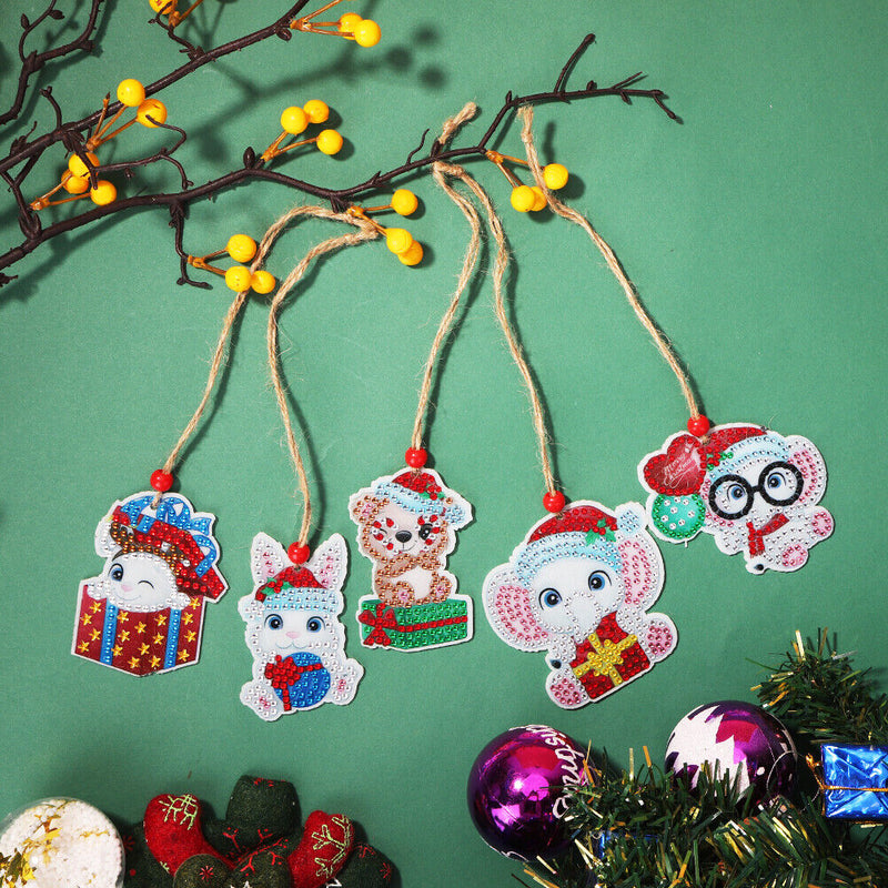 Double-side 5D Diamond Painting DIY Hanging Christmas Trees Pendant (GP007)