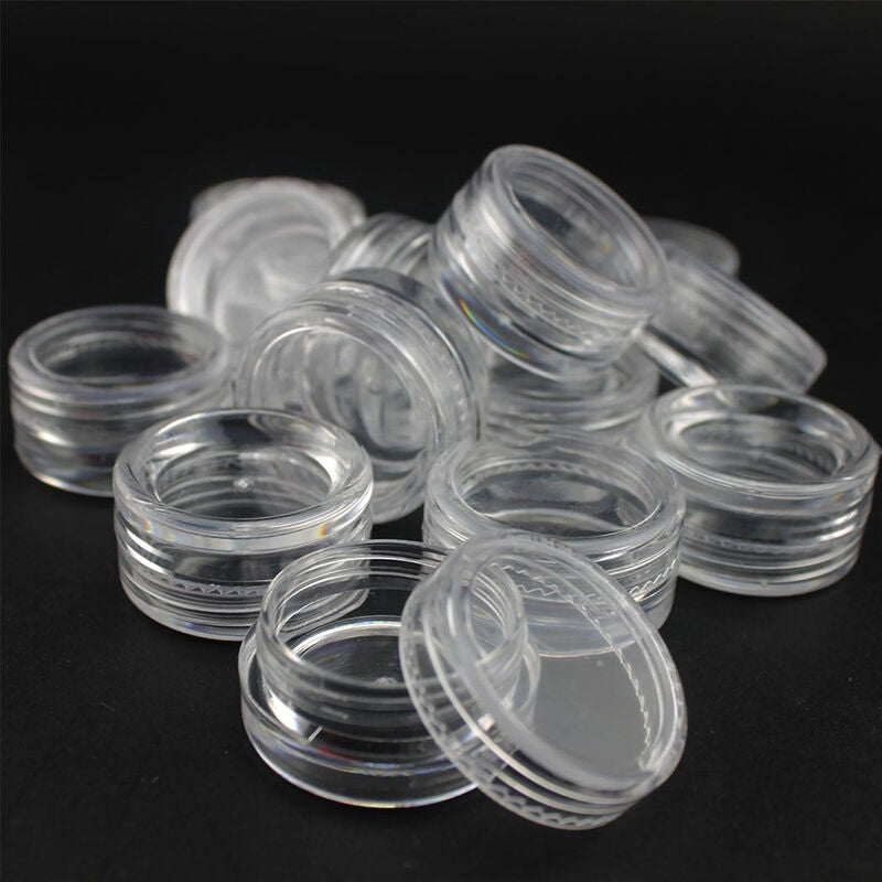 50x Plastic Empty Cosmetic Sample Container 3 Grams Jars Containers pot  hot.
