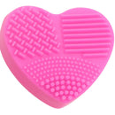 Silicone Heart-shaped Makeup Brush Cleaner Scrubber Board Pad Cosmetic Washing