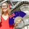 Independence Day Flag Oil Paint Folding Fan By Numbers DIY Painted Art Crafts