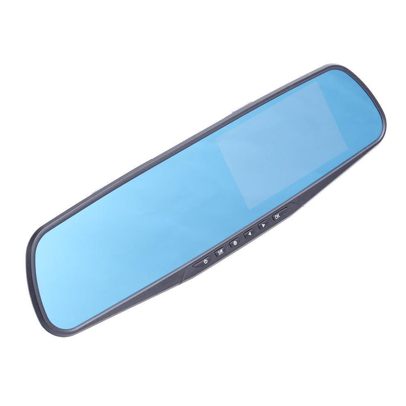 HD 1080P 4.3 inch Dual Lens Car DVR Rear View Mirror Dash Cam Video Camera Newly