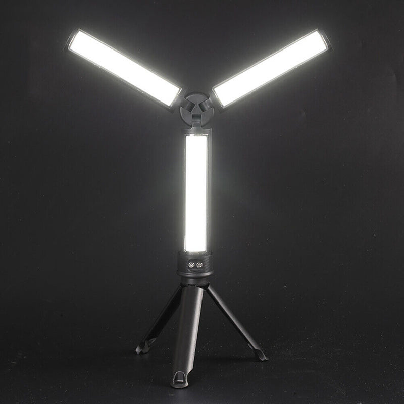 Portable LED Flashlight USB Folding Lamp for Bright Work with Brackets