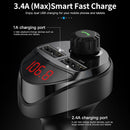 Car Bluetooth-compatible 4.2 FM Transmitter MP3 Player 3.4A Dual USB Charge