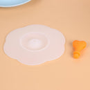 Silicone Sealing Cup Lid Thermal Insulation Cup Cover(Orange White)