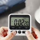 Digital Stopwatch Kitchen Countdown Timer Alarm Reminder Clock (Black)