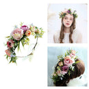 Floral Crown Hair Band Flower Headband Flower Halo Headpiece Floral Garland K8X4