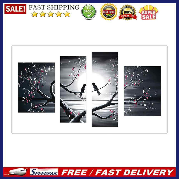 Birds 5D DIY Full Drill Diamond Painting 4-pictures Combination Embroidery