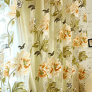 Window Curtain Flower Sheer Pattern Voile Valances Yellow 100x250cm