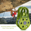 Rock Climbing Pulley Aluminum Bearing Lifting Fixed Rope Equipment (Green) Newly